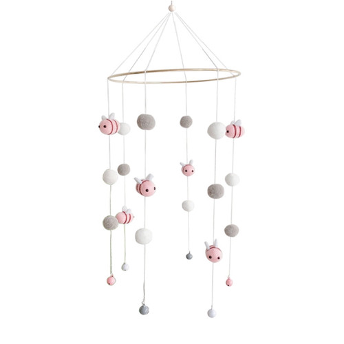 Cute Toys Nursery Decor Bedroom Baby Crib Mobile Hairball Bee Hanging Ornament