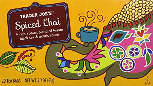 Trader Joe's Spiced Chai (a Rich, Robust Blend Of Assam Black Tea & Exotic Spices), 20 Tea Bags (1 Box)