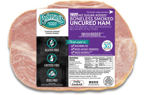 Pedersons Farms Spiral Sliced No Sugar Added Boneless Uncured Thanksgiving Ham (1 Pack)