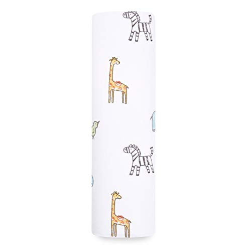 Aden + Anais Comfort Knit Baby Swaddle Blanket For Newborn Girl And Boy, Super Soft Cotton With Spandex, Versatile Stroller Cover, Burp Cloth, Nursing Shield, 47 X 47 Inch, Jungle Jam