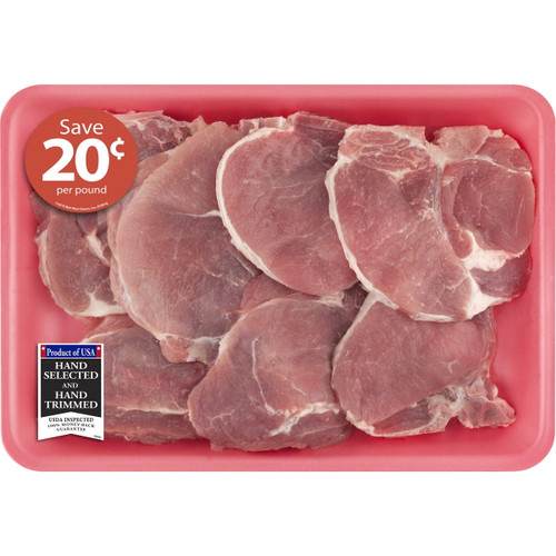 Pork Assorted Loin Chops Bone-in Family Pack, 3.28 - 4.44 Lb