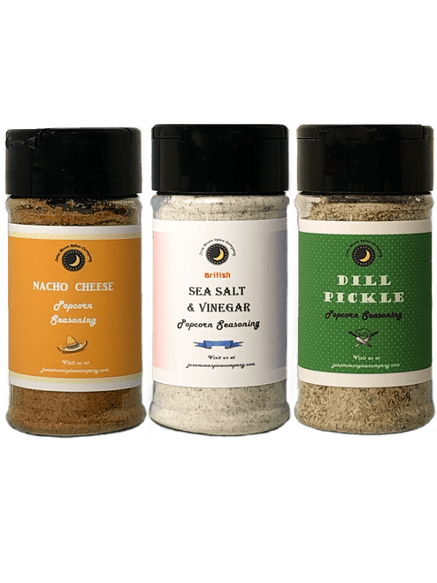 Popcorn Seasoning 3 Pack | Sea Salt & Vinegar | Nacho Cheese | Dill Pickle