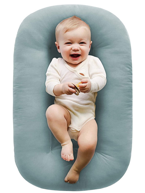 Baby Lounger & Infant Floor Seat Newborn Essentials Organic Cotton, Fiberfill