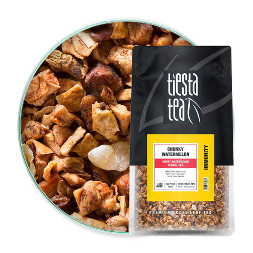 Tiesta Tea Chunky Watermelon, Sweet Watermelon Loose Leaf Herbal Tea, 16 Oz