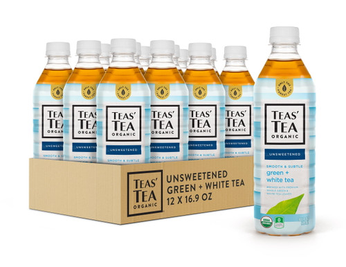 Teas' Tea Organic Unsweetened Green White Tea, 16.9 Ounce (pack Of 12),