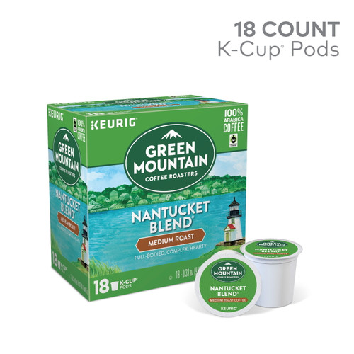 Green Mountain Coffee Nantucket Blend, Keurig K-cup Pod, Medium Roast, 18 Ct