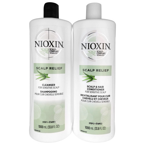 Nioxin Scalp Relief Cleanser And Conditioner Duo 33.8 Oz