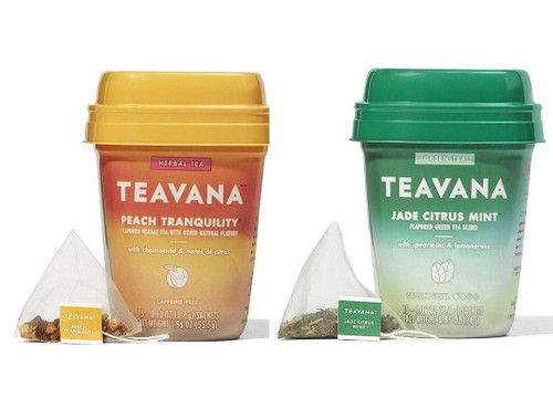 Teavana Tea 2 Flavor Peach Tranquility And Jade Citrus Mint, 15 Tea Bags Each Pack (pack Of 2)