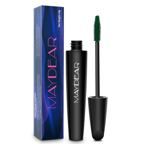 Maydear Waterproof Color Mascara, Longlasting, Smudge-proof, Voluminous And Charming Mascara, Multiple Colors Available–dark Green