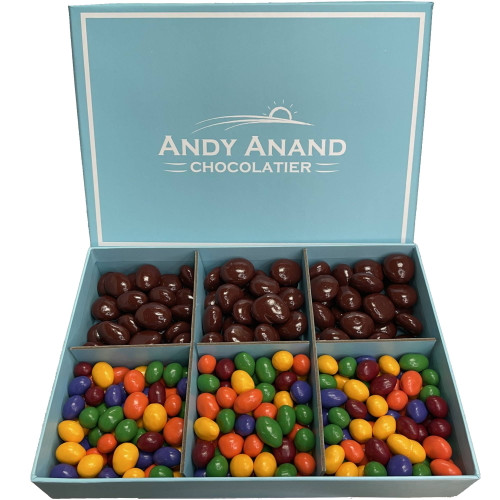 Andy Anand Sugar Free Chocolate Gift Box Of Peanuts & Cherries Gluten Free, Greeting Card, Mother & Father Day Birthday Christmas (2 Lbs)