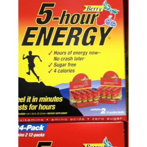 5 Hour Energy Shot Berry 12 Pack Of 2 Ounce Bottles, Brown