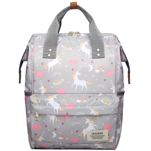 Large Capacity Baby Care Diaper Backpack For Mom And Dad, Multifunction Waterproof Travel Nappy Bag Nursing Backpack, Gray