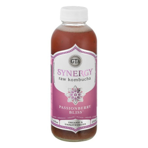 (pack Of 12)gt's Enlightened Kombucha Synergy Organic Kombucha Tea, Passionberry Bliss, 16.2 Ounce