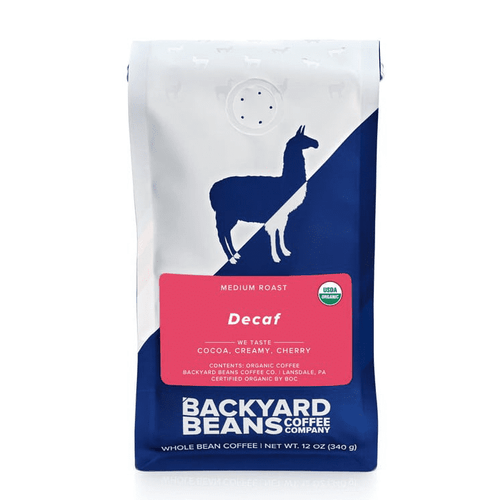 Backyard Beans Coffee - Organic Decaf, Whole Bean, Medium Roast, 12oz