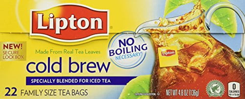 Lipton Cold Brew Family Iced Tea Bags Black Tea 22 Ct (pack Of 2)