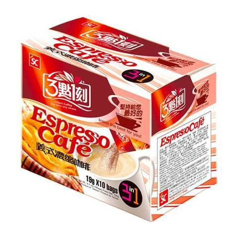 3:15pm Instant 3 In 1 Espresso Coffee With Creamer 10 Bags 6.7 Oz (190 G) - 3点一刻义式浓缩咖啡