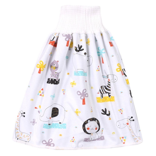 Newborn Baby Waterproof Cotton Training Pants Cloth Colorful Animal Dinosaur Print Diaper Skirt Sleeping Bed Pad Mattress Travel Portable