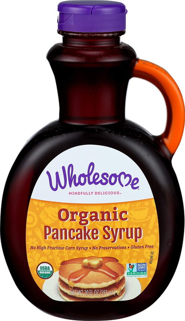 Wholesome Sweeteners Organic Pancake Syrup Original -- 20 Fl Oz Pack Of 4