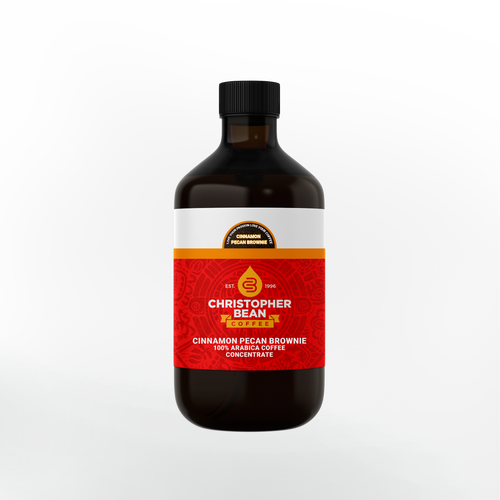Cinnamon Pecan Brownie Cold Brew, Iced Coffee, Hot Coffee Christopher Bean Liquid Java (8 Ounce Bottle) Makes 24-31 Cups