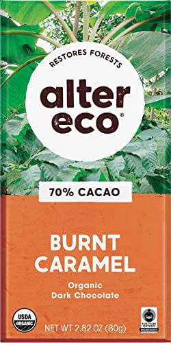 Alter Eco | Chocolate Bars | Pure Dark Cocoa, Fair Trade, Organic, Non-gmo, Gluten Free (dark Salted Burnt Caramel) (1 Count (pack Of 1))