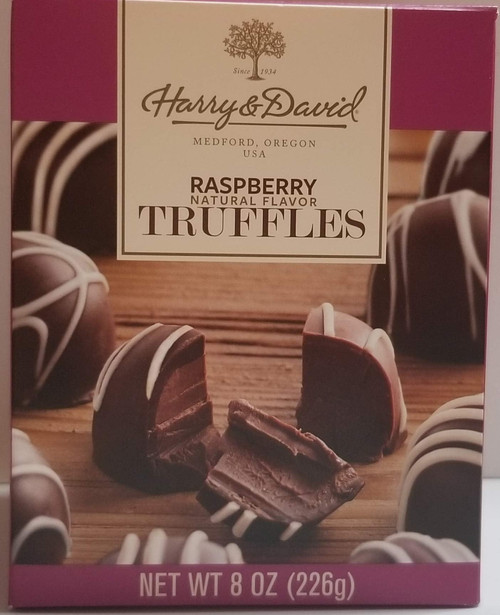 Harry & David Dark Chocolate Raspberry Truffles 8 Oz