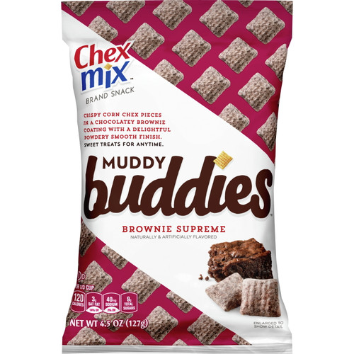 Chex Mix Muddy Buddies, Brownie Supreme, Snack Bag, 4.5 Oz