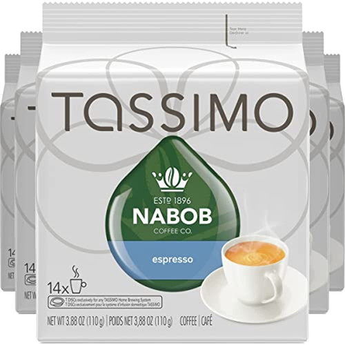 Tassimo Nabob Coffee Espresso, 70 T-discs (5 Boxes Of 14 T-discs) {imported From Canada}