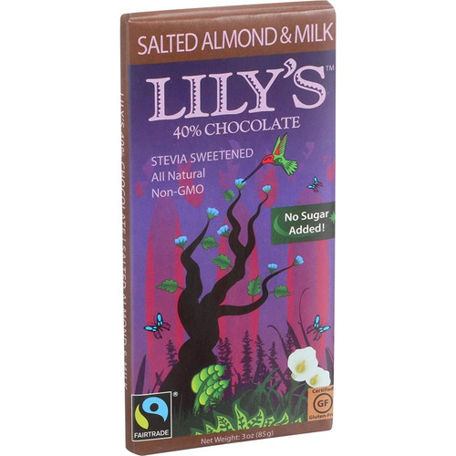 Lily's Salted Almond And Milk Chocolate Bar 3 Ounce (pack Of 2)