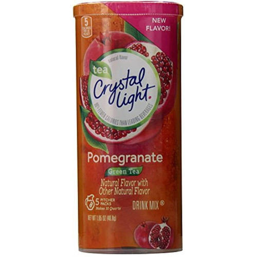 Crystal Light Pomegranate Green Tea Drink Mix, 10 Quart Canister (pack Of 3 Canisters)