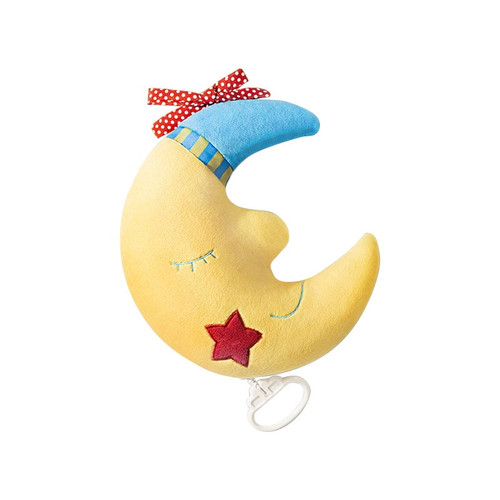 Meihuida Baby Kids Bed Hanging Crib Mobile Bed Clockwork Music Box Hanging Moon Doll Baby Rattles