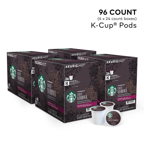 Starbucks Caffe Verona Coffee K-cup Pods Dark Roast 96/carton (09576)