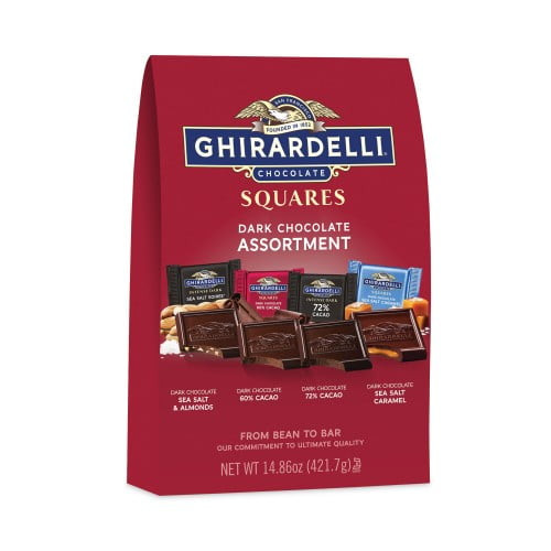 New Ghirardelli Squares Premium Dark Chocolate Assortment, 14.86 Oz Bag, Delivered In 1-4 Business Days,each
