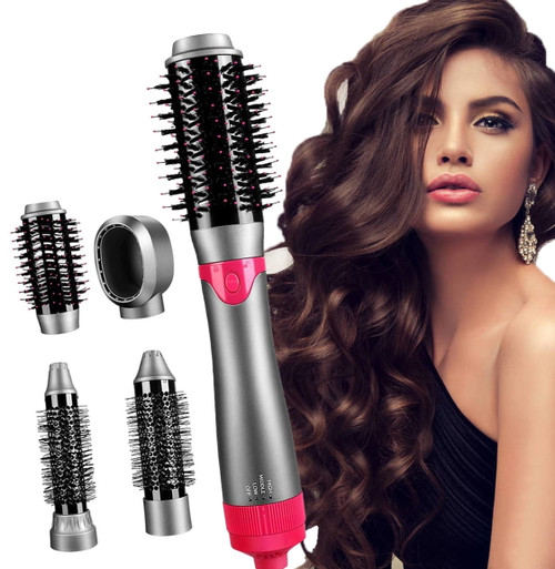 Hair Dryer Brush, Blow Dryer Brush, Hair Dryer & Volumizer Styler Hot Air Brush, Negative Ionic Electric Hair Dryer & Curler Straightener Brush, Detachable Brush & Interchangeable Brush Head 1-pack