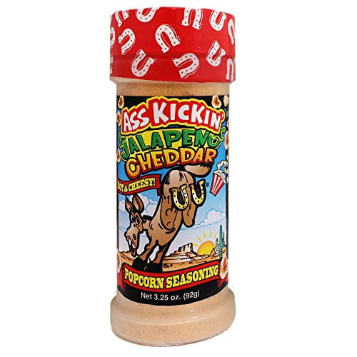 Ass Kickin' Jalapeno Cheddar Popcorn Seasoning - Great For Gourmet Popcorn Or Chicken Wings And Meat - Perfect Stocking Stuffers Or Christmas Gifts - Try If You Dare!