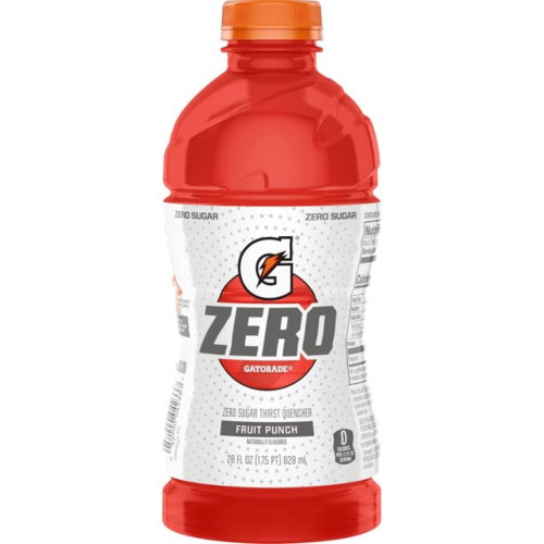 Gatorade Zero Fruit Punch Sport Drink, 28 Oz Plastic Bottle, Quantity Of 2