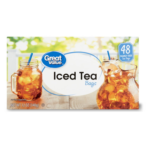 Great Value Iced Tea Bags, Family Size, 12 Oz, 48 Ct