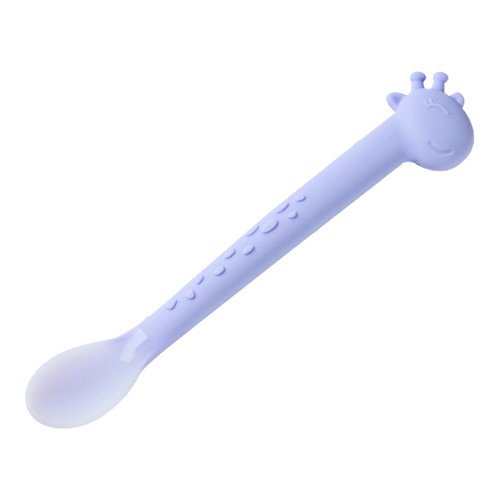 Creative Spoon Adorable Silicone Spoon Feeding Tableware Rice Paste Spoon For Children Newborn Baby (purple)