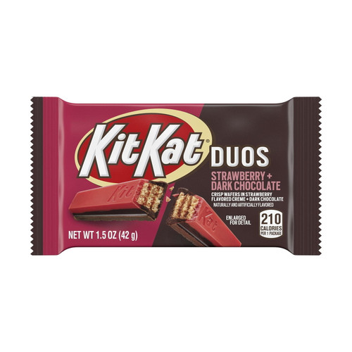 Kit Kat®, Duos Strawberry Flavored Creme And Dark Chocolate Wafer Candy, 1.5 Oz, Bar