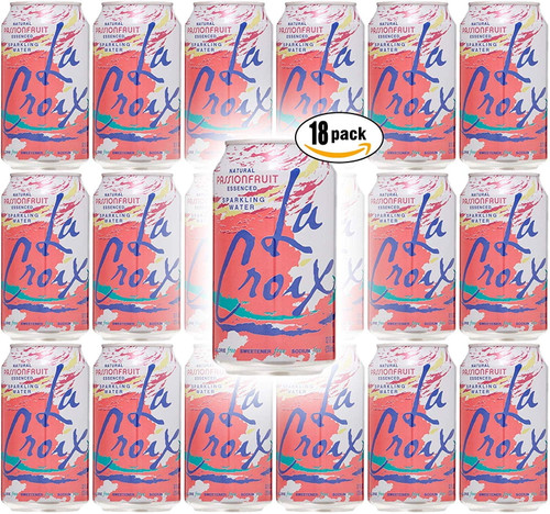 La Croix Passion Fruit Naturally Essenced Flavored Sparkling Water, 12 Oz Can (pack Of 18, Total Of 216 Oz)