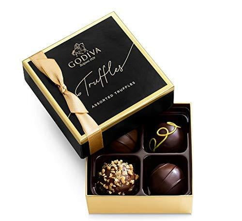 Godiva Chocolatier Signature Truffles Assorted Chocolate Gift Box, 4-ct. 4 Count (pack Of 1)