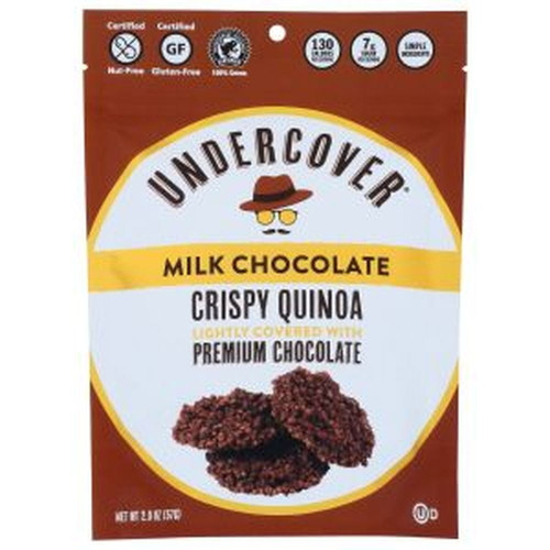 Undercover Milk Chocolate Crispy Quinoa, 2 Ounce Bag -- 12 Per Case