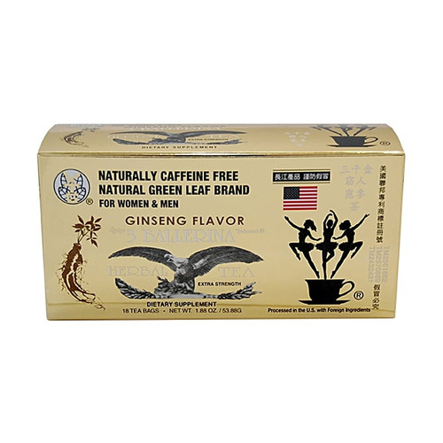 3 Ballerina Herbal Tea Dieters' Drink Extra Strength - Ginseng Flavor (2 Boxes X 18 Bags)