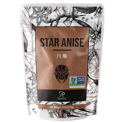Soeos Star Anise Seeds 4oz, Anis Estrella, Whole Chinese Star Anise Pods, Star Anise Spice