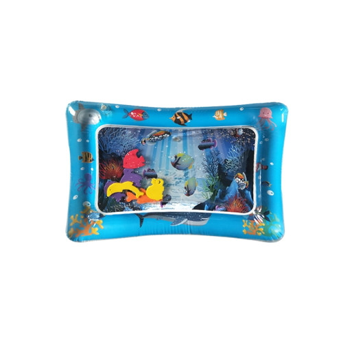 Yim Cartoon Animal Baby Kids Water Play Mat Inflatable Infants Tummy Time Playmat