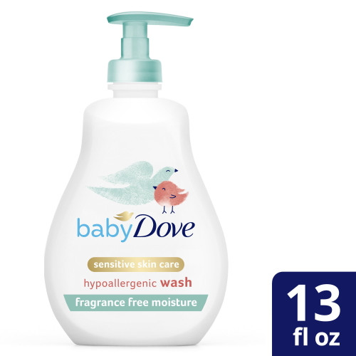 Baby Dove Tip To Toe Sensitive Hypoallergenic Liquid Body Wash, 13 Fl Oz