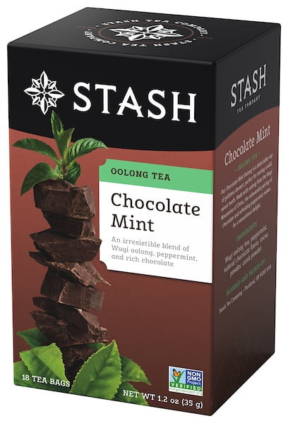 Stash Tea Chocolate Mint Oolong Tea Bags, 18 Count