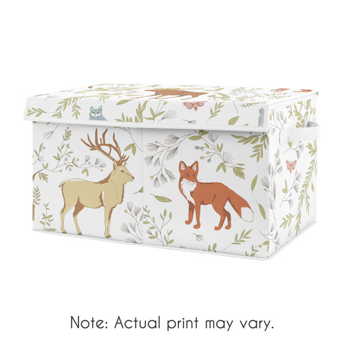 Woodland Animal Toile Storage Fabric Toy Box By Sweet Jojo Designs