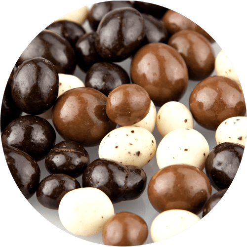 Tri-color Chocolate Covered Coffee Beans - Bulk Bags