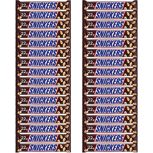 Bbrats Snickers Peanut Chocolate Bar 22g Pack Of 32