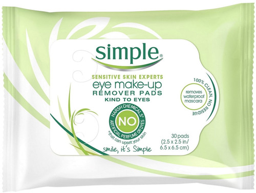 Simple Sensitive Skin Experts Eye Make-up Remover Pads 30 Ea (pack Of 3)